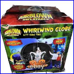 Airblown Inflatable Whirlwind Globe 6' Gemmy Halloween Ghosts Bats Snowglobe 6Ft