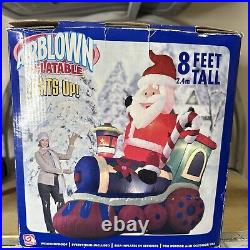 Airblown inflatable 8ft Santa Clause On Train