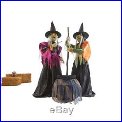 Animated 72 inch Wicked Cauldron Witches Halloween Yard Decor