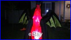 Animated Giant AIRBLOWN INFLATABLE Winged Fire and Ice DRAGON Halloween GEMMY
