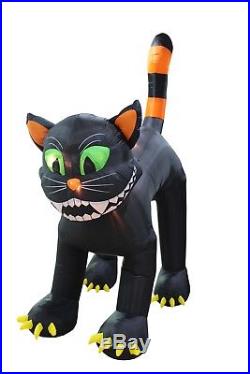Animated Halloween Air Blown Jumbo Inflatable Yard Decoration Black Cat Decor