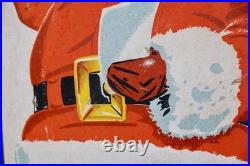 Antique Christmas Santa Store Display Life Size 5ft Sign Decoration VTG 1950s
