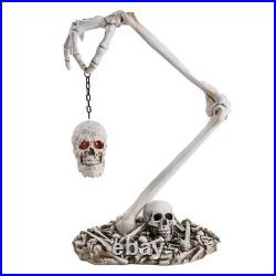 At Home 3.5ft Skeleton Hand Holding Lantern
