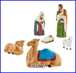 BRAND NEW 6 PC NATIVITY SCENE Blow Mold Yard Decoration 3 Ft High