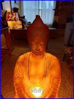 BUDDHA life sized FIBERGLASS PLASTIC blown mold BEAUTIFUL Buddhism SYMBOL glow