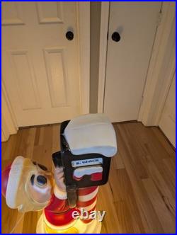 B. Vintage 34 General Foam Santa Elf Mailbox Post Christmas Blow Mold Decor