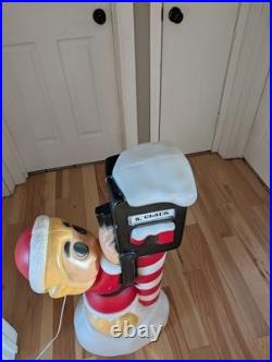 B. Vintage 34 General Foam Santa Elf Mailbox Post Christmas Blow Mold Decor