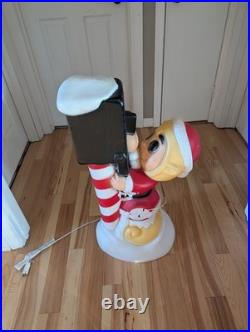 B. Vintage 34 General Foam Santa Elf Mailbox Post Christmas Blow Mold Decor