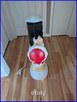 B. Vintage 34 General Foam Santa Elf Mailbox Post Christmas Blow Mold Decor