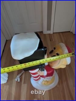 B. Vintage 34 General Foam Santa Elf Mailbox Post Christmas Blow Mold Decor