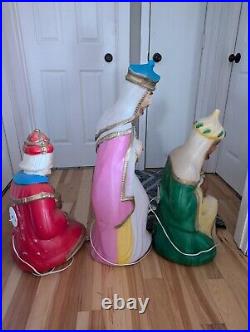 B. Vintage 3 Wise Men Blow Molds Empire Christmas Nativity Box Three Kings