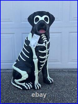 Black Lab Halloween Dog Blow Mold 2024 Home Depot Labrador 2.5 Ft Glow in Dark