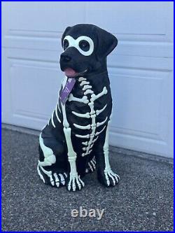 Black Lab Halloween Dog Blow Mold 2024 Home Depot Labrador 2.5 Ft Glow in Dark