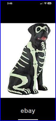 Black Lab Halloween Dog Blow Mold 2024 Home Depot Labrador 2.5 Ft Glow in Dark