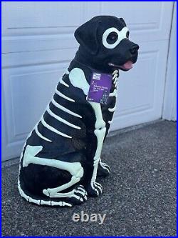 Black Lab Halloween Dog Blow Mold 2024 Home Depot Labrador 2.5 Ft Glow in Dark