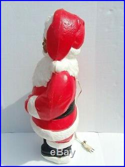 Black Santa Blow Mold Claus Christmas Vintage Grand Venture African American