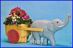 Blow Mold 1994 Don Featherstone Elephant & Cart Planter Union Products Vintage