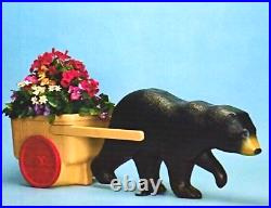 Blow Mold 1995 Polar Bear Don Featherstone & Cart Planter Union Products Vintage