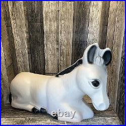 Blow Mold Christmas Nativity Donkey 18 Long with Light Lighted by General Foam
