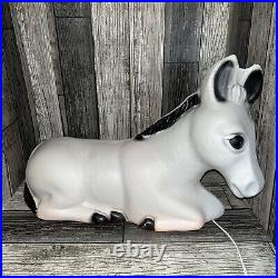 Blow Mold Christmas Nativity Donkey 18 Long with Light Lighted by General Foam