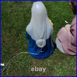 Blow Mold Christmas Nativity Set of 3 General Foam U. S. A. Large 28