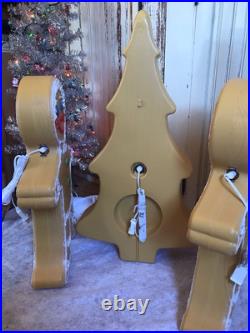 Blow Mold Gingerbread Figures And Tree Collection Lighted Union Products