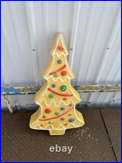 Blow Mold Gingerbread Tree Christmas Colors With Icing Union Featherstone