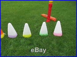 Blow Mold Halloween Candy Corn Candle Lighted Vintage Yard Table Decor Estate PU