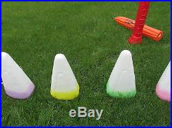 Blow Mold Halloween Candy Corn Candle Lighted Vintage Yard Table Decor Estate PU