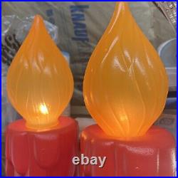 Blow Mold Noel Christmas Candles 39 Lighted PAIR