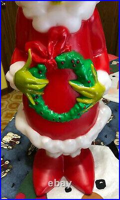 Blow Mold The Grinch Dr Seuss Christmas Santa Xmas 24 Gemmy New Light Up Decor