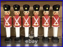 Blow Mold Toy Soldiers Light Up General Foam Christmas Decoration 30 Lot of 6