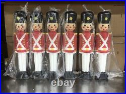 Blow Mold Toy Soldiers Light Up General Foam Nostalgic Christmas 30 Lot of 6