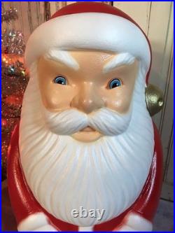 Blow Mold Vintage Santa Drainage Industries New Old Stock 28 Inches