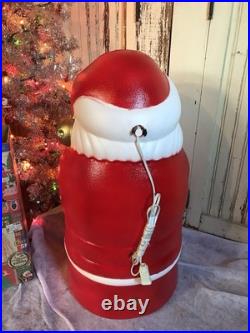 Blow Mold Vintage Santa Drainage Industries New Old Stock 28 Inches