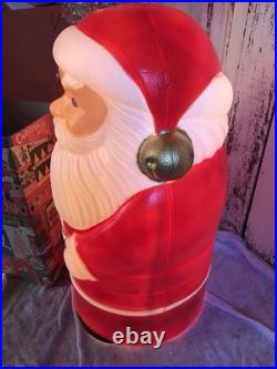 Blow Mold Vintage Santa Drainage Industries New Old Stock 28 Inches