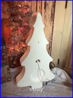 Blow Mold White Gingerbread Trees Red And Green Union Don Featherstone 29