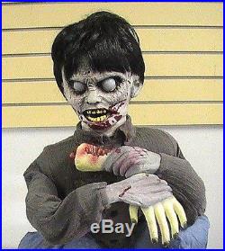 Brand New Animated Limb Eating Zombie Boy Halloween Prop