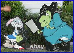 Bus Bunny & Witch Hazel Halloween Yard Decor Set Looney Tunes Free Shipping