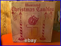 C2 Rare Vintage Illuminated Christmas Candles Union Products 48 No 1000 Parts