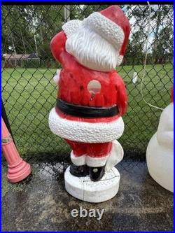 CHRISTMAS BLOW MOLD SANTA CLAUS Large 43 NAUGHTY LIST VINTAGE UNION TESTED