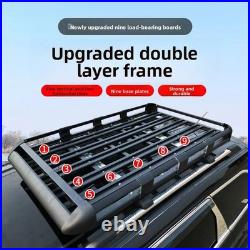 Car Roof Rack Basket Luggage Frame for Off-road SUV Travel