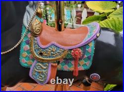 Carousel Horse Large Blow Mold Ornate Black Stallion