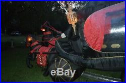 Carriage Hearse With Reaper Rising Coffin Gemmy Air-blown 12 Halloween Inflatable
