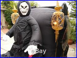 Carriage Hearse With Reaper Rising Coffin Gemmy Airblown 12 Halloween Inflatable