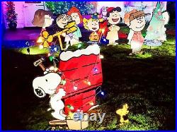 Charlie Brown Christmas Display 19 Pieces Painted FRONT AND BACK Peanuts