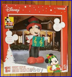 Christmas 14.5' Tall Airblown Inflatable Disney Mickey Mouse Carolling