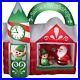 Christmas 7.5 Ft Santa Animated Workshop Elf Clock Tower Airblown Inflatable
