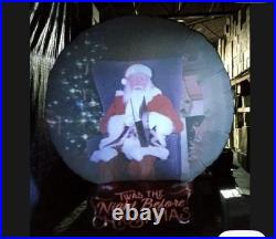 Christmas Air blown Inflatable Snow Globe 7.5 Ft By Gemmy with Scenes & Sound