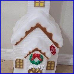 Christmas Blow Mold Church Chapel Light Up Holiday Time Decoration 32 New